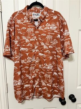 Reyn Spooner University of Texas Kekai Button front shirt XXL longhorns gameday